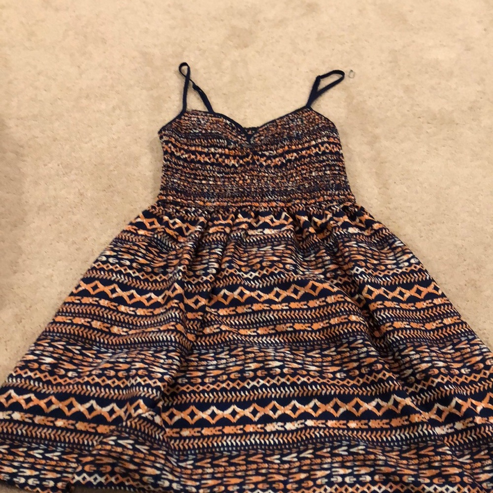Blue and pink mason + Mackenzie dress